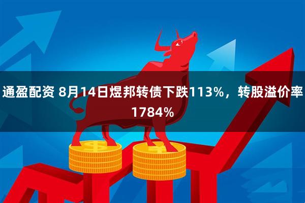 通盈配资 8月14日煜邦转债下跌113%，转股溢价率1784%